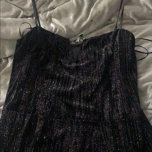 Black Spaghetti Strap Short Dress